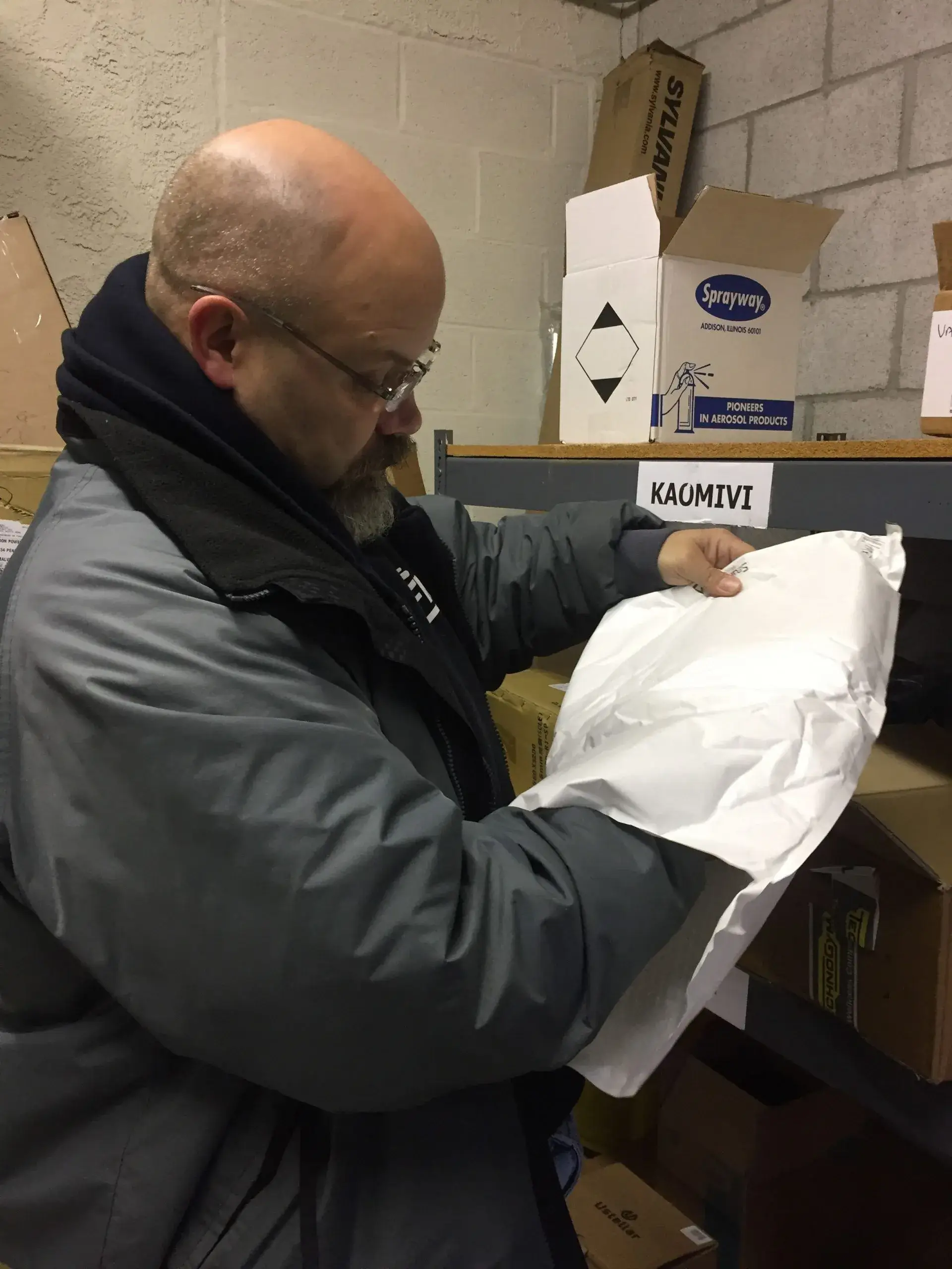 Bryan making sure the parts are correct