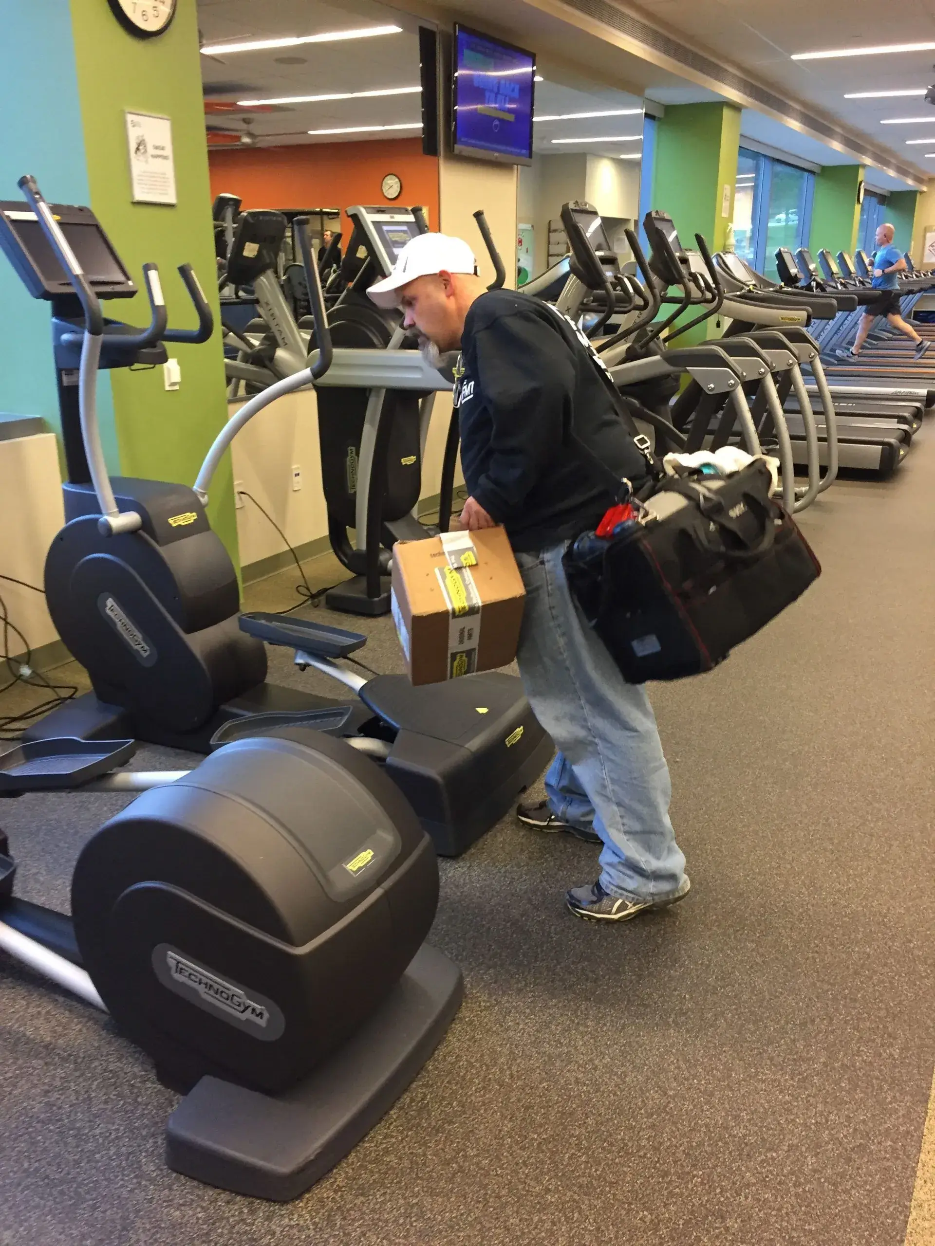 Bryan determining the correct machine to worked on